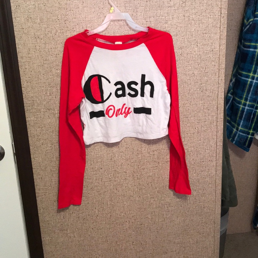 Cash only long sleeve crop top